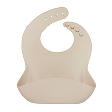Load image into Gallery viewer, Silicone Food Bib - Beige