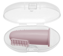 Load image into Gallery viewer, Silicone Finger Toothbrush with Carrying Case - Light Pink