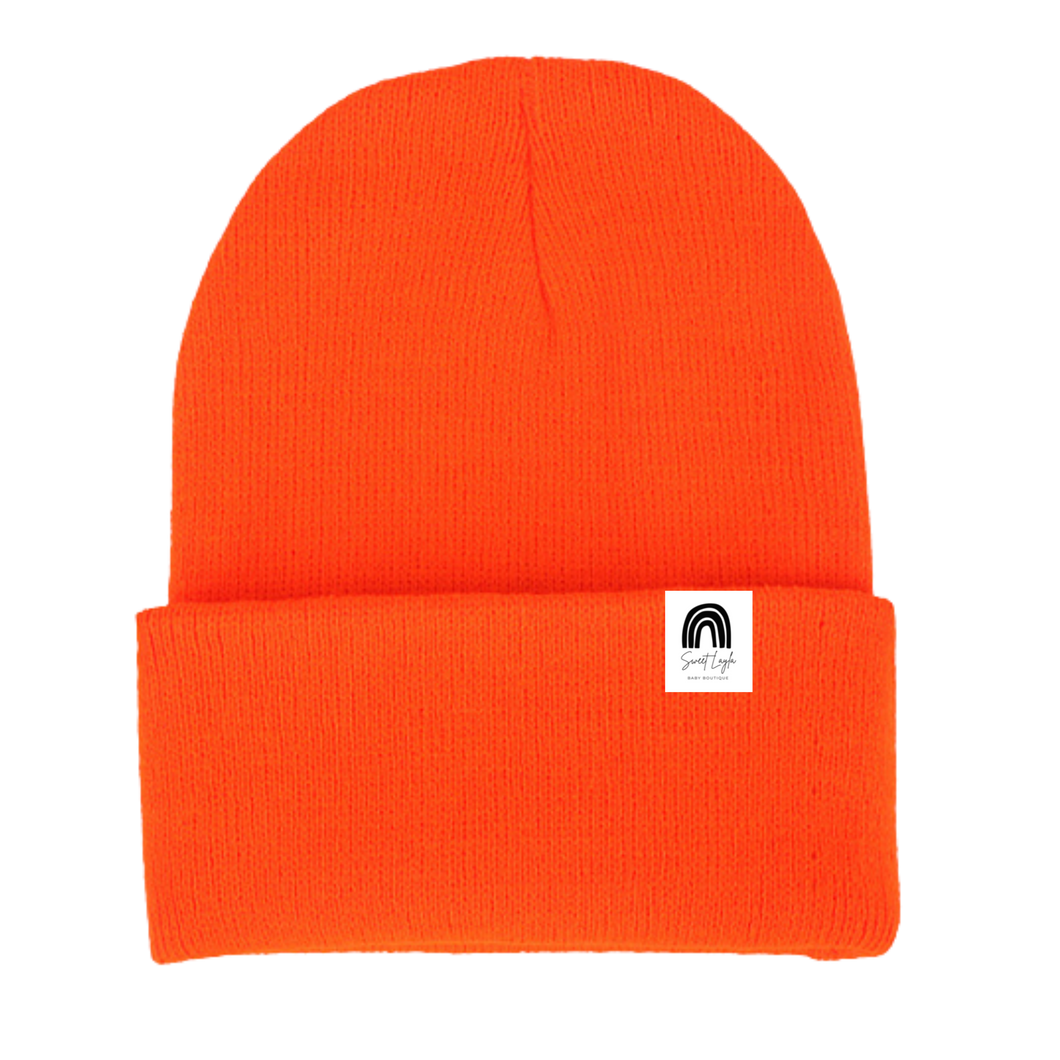 Kids Safety Wear Winter Hat - Fluorescent Orange