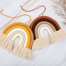 Load image into Gallery viewer, Rainbow Macrame Wall Decor - Cream