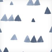 Load image into Gallery viewer, Hello World Blanket & Knotted Hat - Navy Triangles