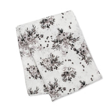Load image into Gallery viewer, Muslin Swaddle Blanket - Black Floral
