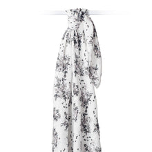 Load image into Gallery viewer, Muslin Swaddle Blanket - Black Floral