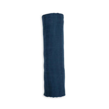 Charger l'image dans la galerie, Muslin Swaddle Blanket - Navy