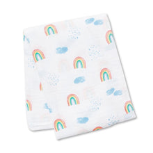 Charger l'image dans la galerie, Muslin Swaddle Blanket - Rainbow Sky