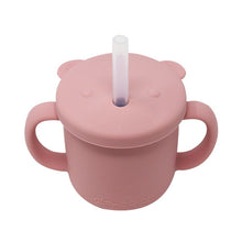 Load image into Gallery viewer, Grow With Me Silicone Bear Cup - Dusty Rose
