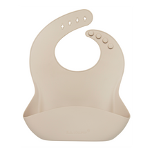 Load image into Gallery viewer, Silicone Food Bib - Beige
