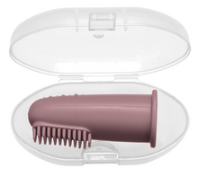 Load image into Gallery viewer, Silicone Finger Toothbrush with Carrying Case - Dusty Rose
