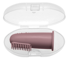 Charger l&#39;image dans la galerie, Silicone Finger Toothbrush with Carrying Case - Dusty Rose
