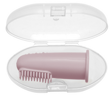 Load image into Gallery viewer, Silicone Finger Toothbrush with Carrying Case - Light Pink
