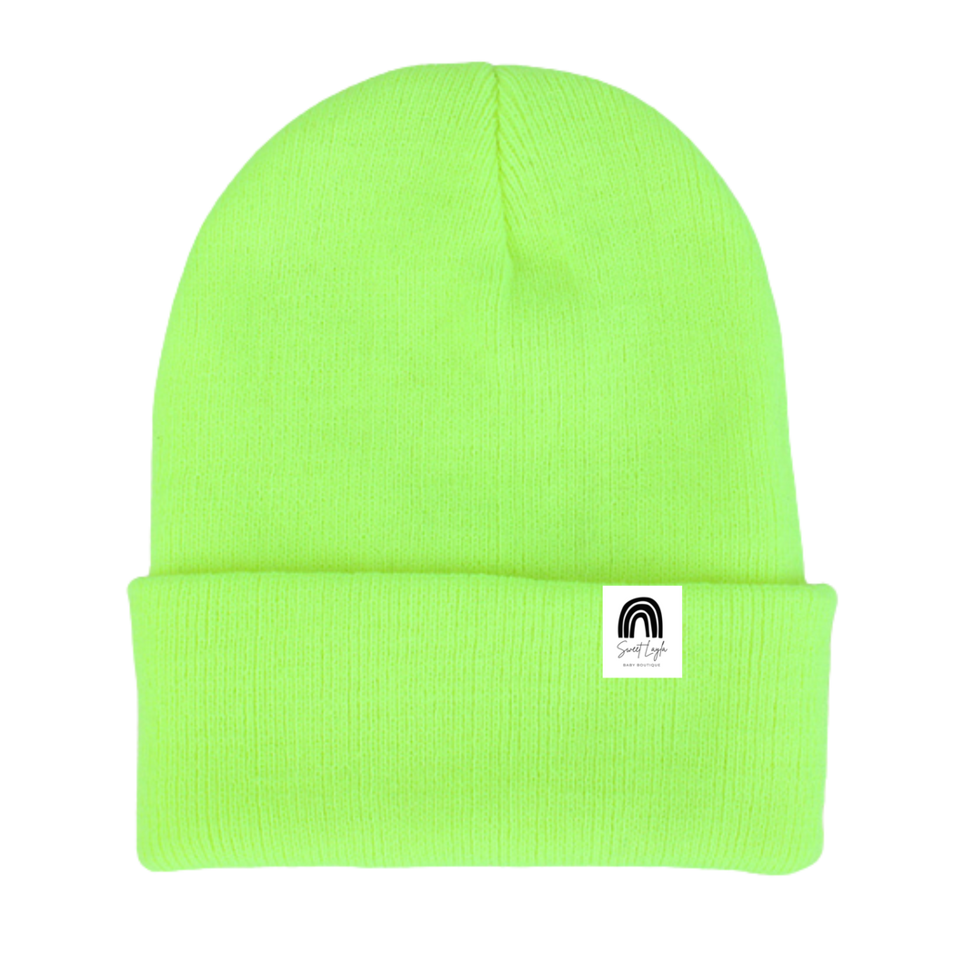 Kids Safety Wear Winter Hat - Fluorescent Yellow