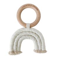 Load image into Gallery viewer, Rainbow Macrame Teether - Cream
