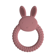 Load image into Gallery viewer, Silicone Bunny Teether - Rose
