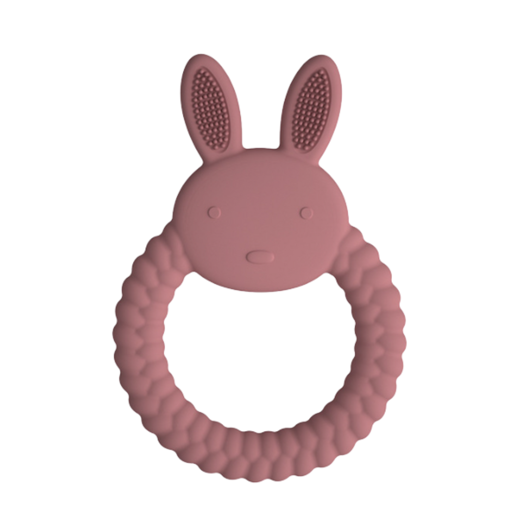 Silicone Bunny Teether - Rose