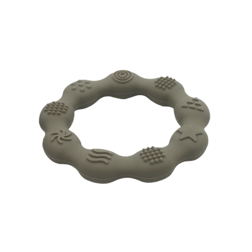 Round Silicone Baby Teether - Sage