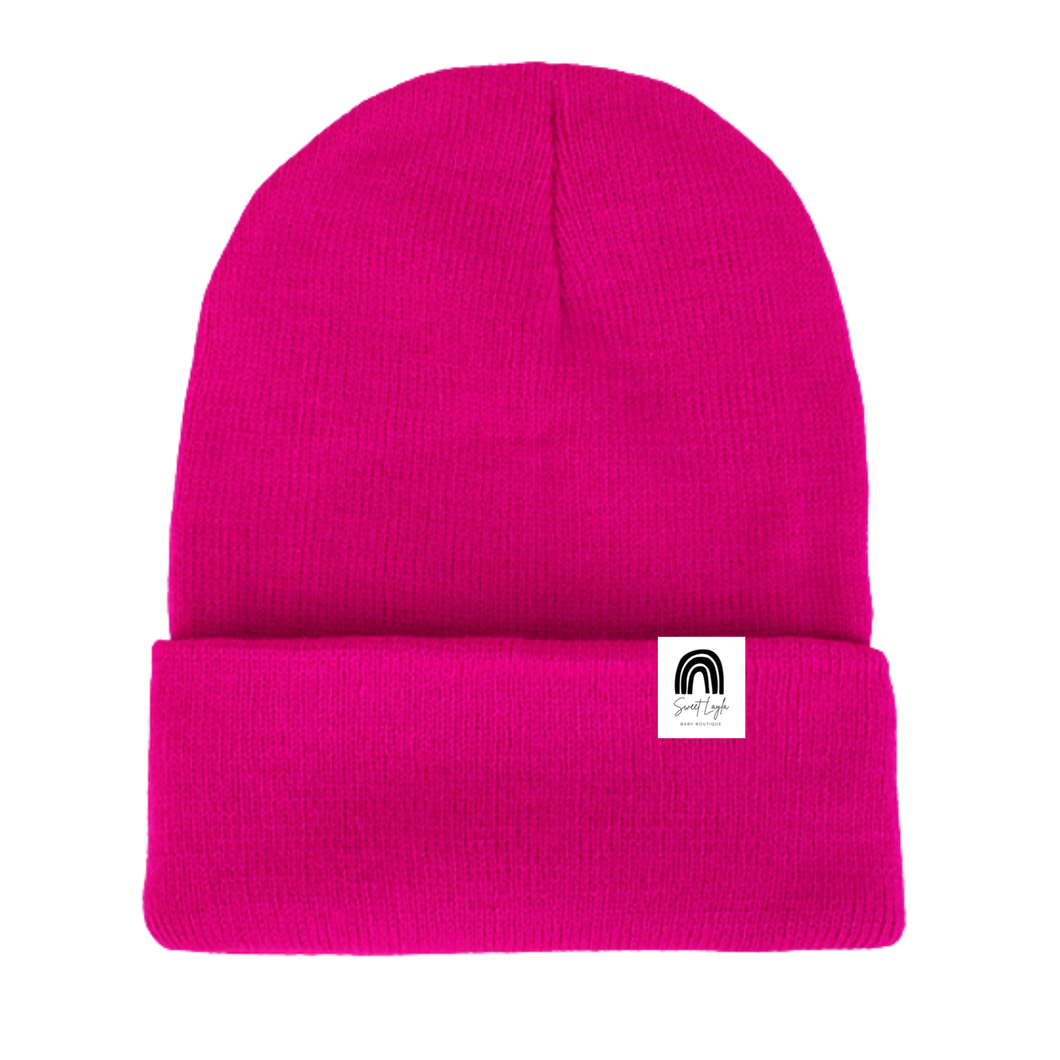 Kids Safety Wear Winter Hat - Fluorescent Pink