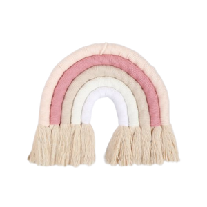 Rainbow Macrame Wall Decor - Soft Pink