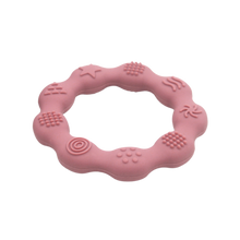 Load image into Gallery viewer, Round Silicone Baby Teether - Rose
