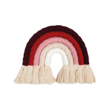 Charger l&#39;image dans la galerie, Rainbow Macrame Wall Decor - Ruby Red
