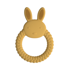 Load image into Gallery viewer, Silicone Bunny Teether - Mustard
