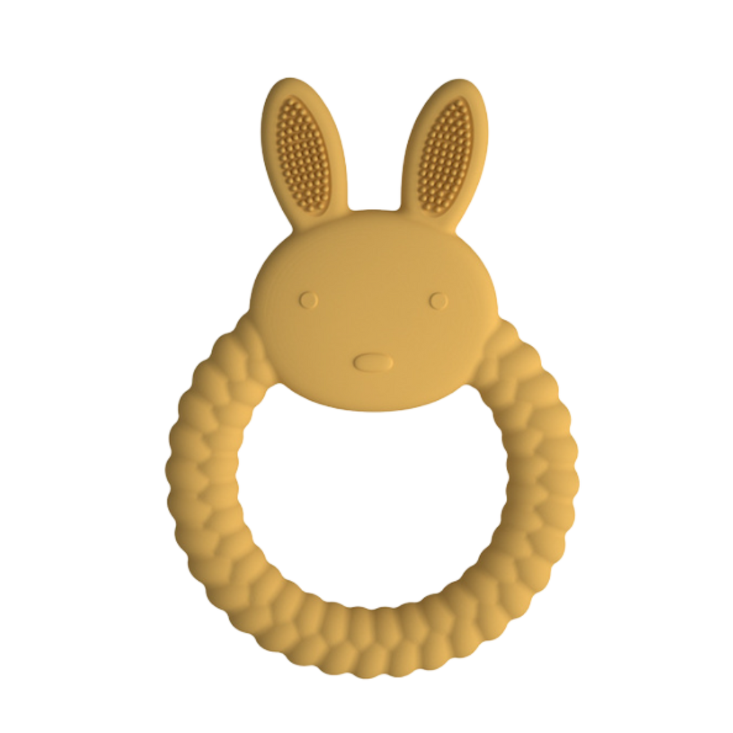 Silicone Bunny Teether - Mustard