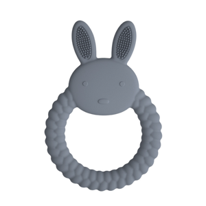 Silicone Bunny Teether - Blue Grey