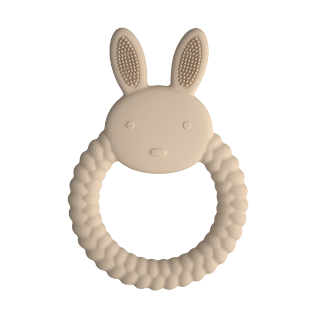 Silicone Bunny Teether - Cream