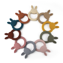 Charger l&#39;image dans la galerie, Silicone Bunny Teether - Blue Grey
