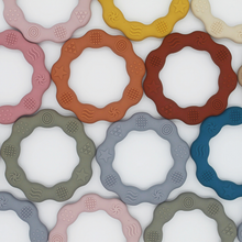 Load image into Gallery viewer, Round Silicone Baby Teether - Rose
