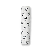 Load image into Gallery viewer, Muslin Swaddle Blanket - Hearts
