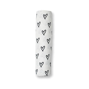 Muslin Swaddle Blanket - Hearts