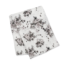 Load image into Gallery viewer, Muslin Swaddle Blanket - Black Floral
