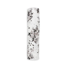 Charger l&#39;image dans la galerie, Muslin Swaddle Blanket - Black Floral
