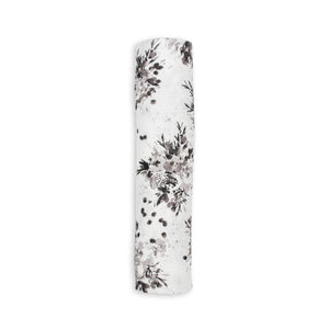 Muslin Swaddle Blanket - Black Floral
