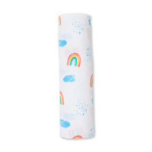 Load image into Gallery viewer, Muslin Swaddle Blanket - Rainbow Sky
