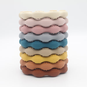 Round Silicone Baby Teether - Rose