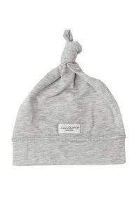 Top Knot Hat - Heather Grey