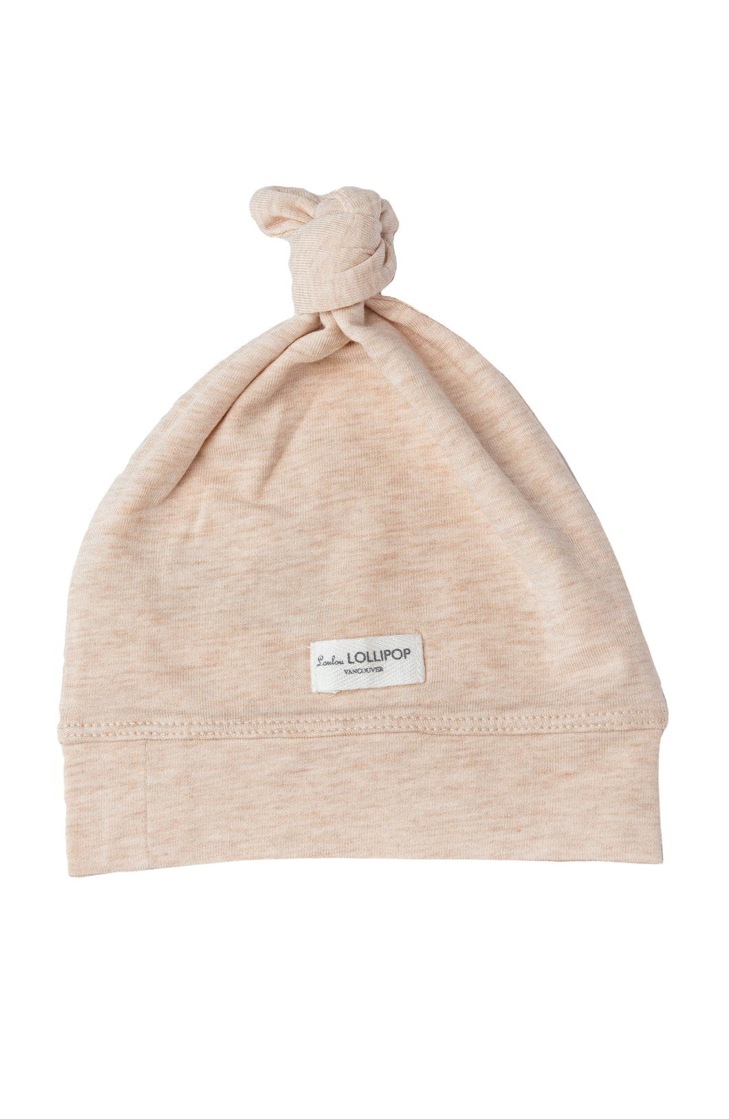 Top Knot Hat - Heather Oatmeal