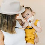 Load image into Gallery viewer, Rainbow Macrame Teether - Cream
