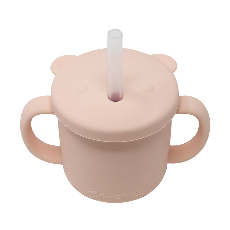 Grow With Me Silicone Bear Cup - Blush