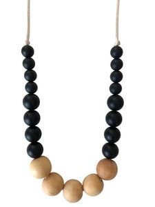 The Landon - Black Teething Necklace